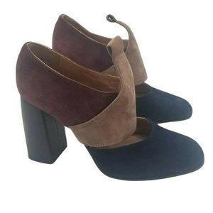 Day Birger et Mikkelsen 3 tone color block Suede 4"  Block Heels Made in Italy